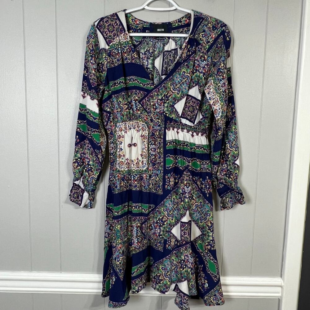 Anthropologie Maeve Print Dress Size Small Long Sleeve